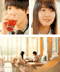 喝茶 女生 害羞 男孩