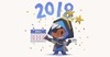 2018 可爱 插画 斗图 新年