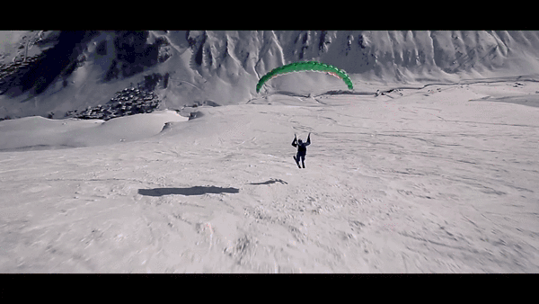 跳伞 雪谷 飞翔 户外 酷