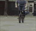 自行车 转弯 车技 耍酷