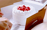 蛋糕 cake food 奶油 草莓 装盒
