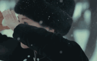 章子怡 侧脸 下雪 漂亮