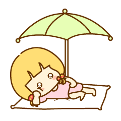 女孩 太阳伞 可爱 享受