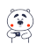 囧囧熊 自拍 造型 剪刀手 红脸蛋