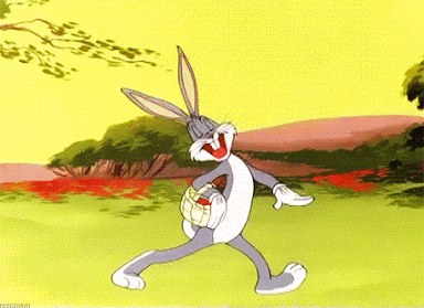 兔子 蹦跳 开心 卡通