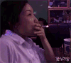 抽烟 吐烟 深吸 爽 舒服 女人