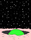 卡通 外星人 绿色 大眼睛