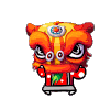 蘑菇头  舞狮子