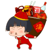 蘑菇头 年货 好重啊 背不动