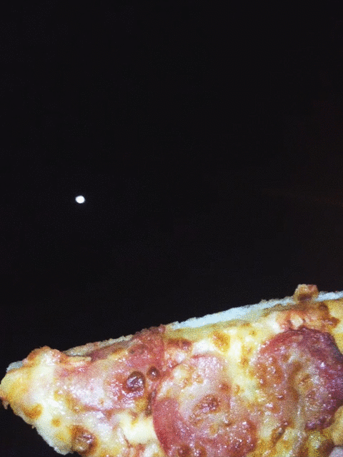 夜晚 月亮 披萨 诱人
