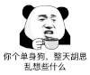 暴漫 熊猫头 你个单身狗 整天胡思乱想什么 搞怪 逗