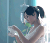 美女 玩泡泡 妩媚 秀发