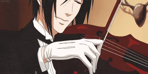 动漫 拉小提琴 优美 有心