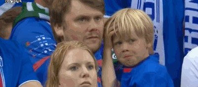 小孩 捂脸 流泪 2016欧洲杯 小球迷