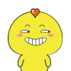 卡通 黄色 斜眼 牙齿