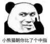 暴漫 文字表情包 小熊猫朝你比了个中指 搞笑 沙雕 魔性