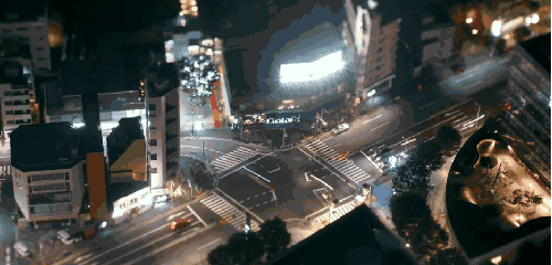 十字路口 城市 夜晚 日本 涉谷 移轴摄影 迷你东京