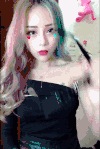 美女 气质 漂亮 双色发