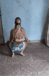 美女 背影 搞笑 模仿