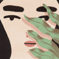 背景 卡通 清新 美女
