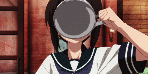 动漫 女孩 喝水 搞笑