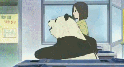 白熊咖啡厅 熊猫 翻滚 萌萌哒