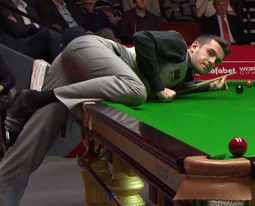 斯诺克 Snooker 打球 桌球 趴桌上