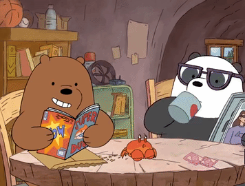 咱们裸熊 看书 戴眼镜