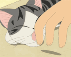 猫咪 舔手 可爱 二次元