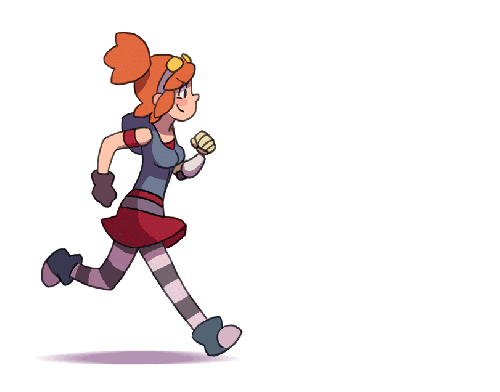 动画 女孩 跑步