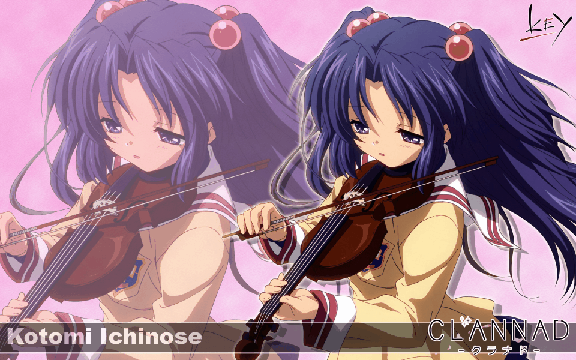 动漫 女孩 小提琴 可爱