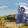 卡通 开心 天空  HUGLIFE