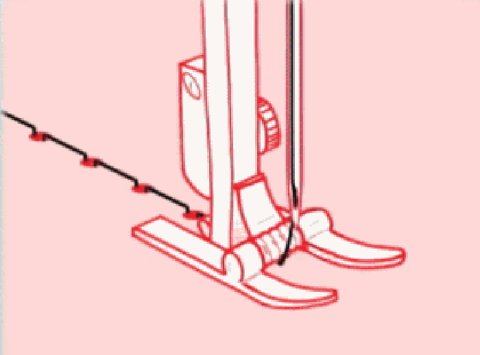 缝纫机 粉色 针织 滑轮