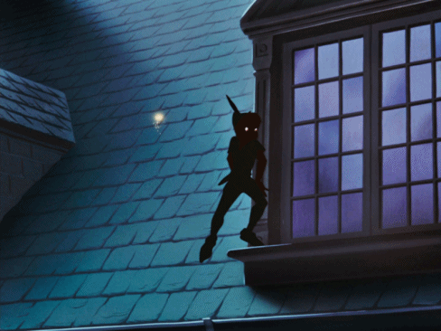 窗口 迪士尼 闪耀 飞 经典的迪士尼 彼得·潘 迪士尼经典 廷克贝尔