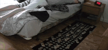 胡须男 睡觉 摔跤 好疼