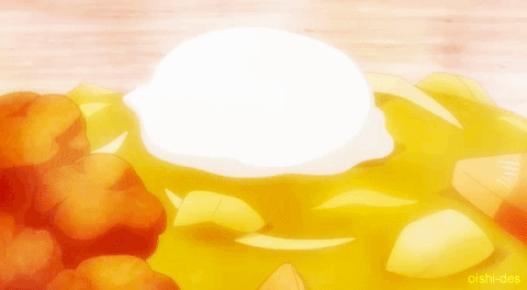 汤勺 叉动 鸡蛋黄 金色
