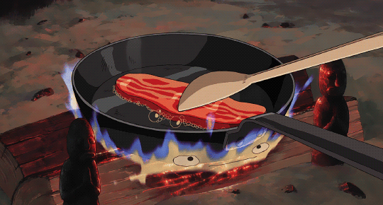 哈尔的移动城堡 煎肉 平底锅 魔法的火焰