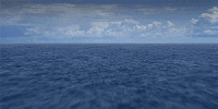 大海   蓝天 白云 动画