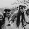 美女 长发 笑容 花环