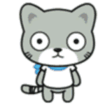 喵喵猫 蒙眼睛 装酷 摇尾巴