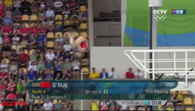 奥运会 里约奥运会 女子 10米台 中国 司雅杰 赛场瞬间