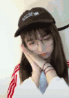 美女 卖萌 比心 可爱