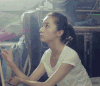 画画 专注 美女 胡冰卿