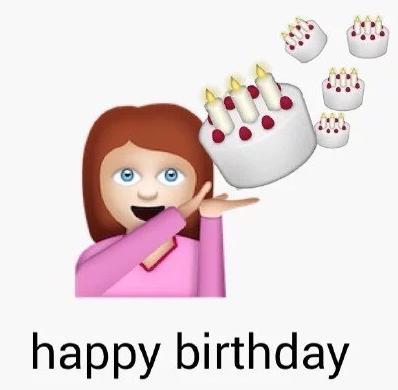 emjio 可爱 萌萌哒 搞笑 生日祝福