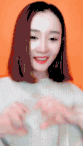 美女 可爱 手势 讲话