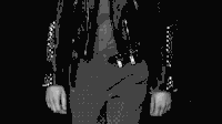 帅男 模特 皮衣 走秀