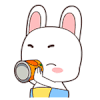 宝宝 表情包 宝宝兔 喝饮料