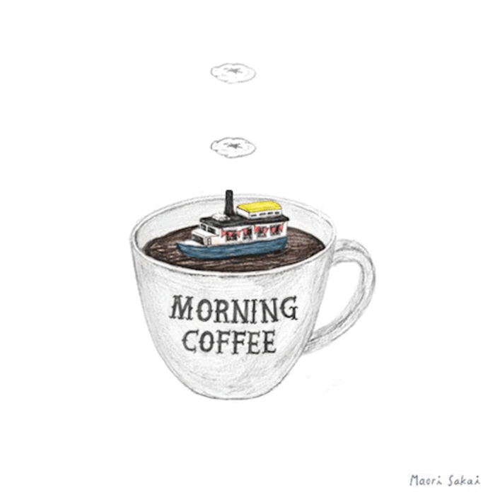 小船 咖啡 烟囱 动画