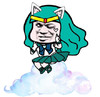 金管长 猫耳朵 爱心 云朵