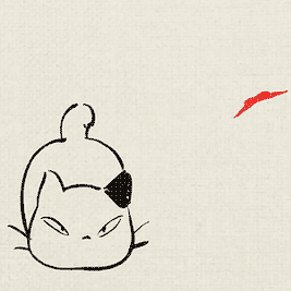 背景素材 卡通 猫咪 猫 鸟